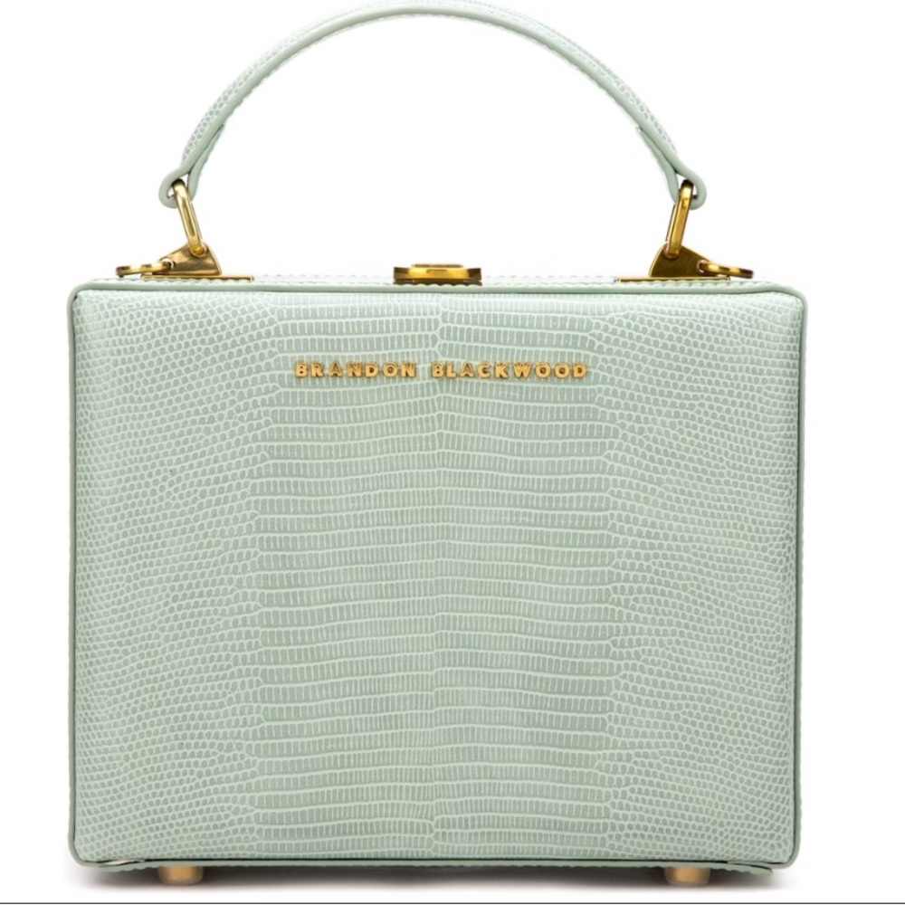 —SOLD—Brandon Blackwood Light Green Textured Lizard Kendrick Trunk